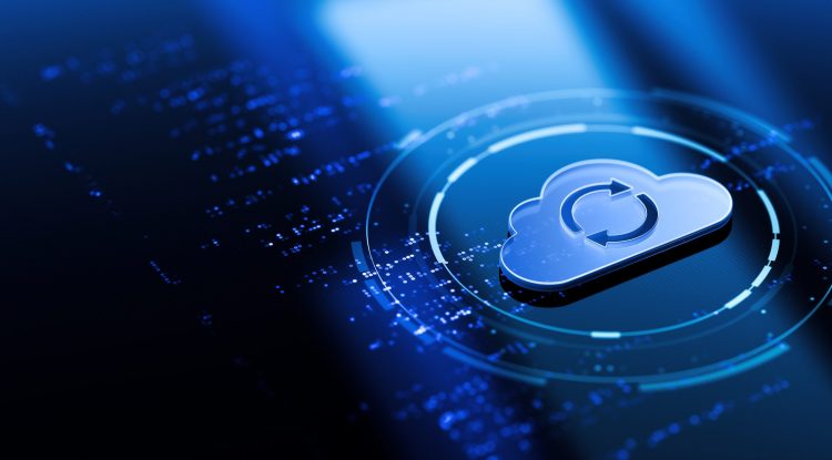 Cloud Computing Technology - Digital Data Storage and Networking Concept.